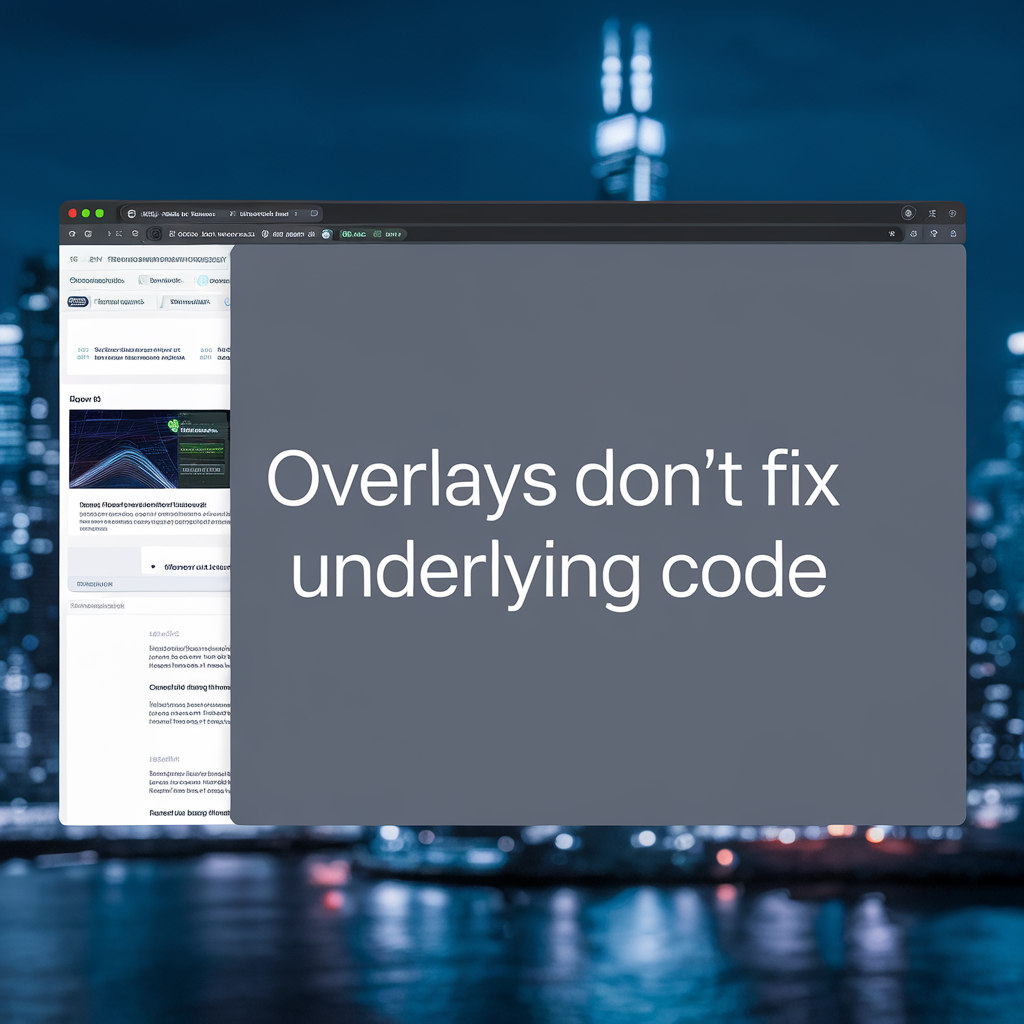 Unveiling The Illusion of Progress: Overlays Don't Fix Underlying Code
