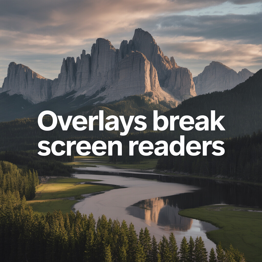 Confusion at Checkout: How Overlays Break Screen Readers